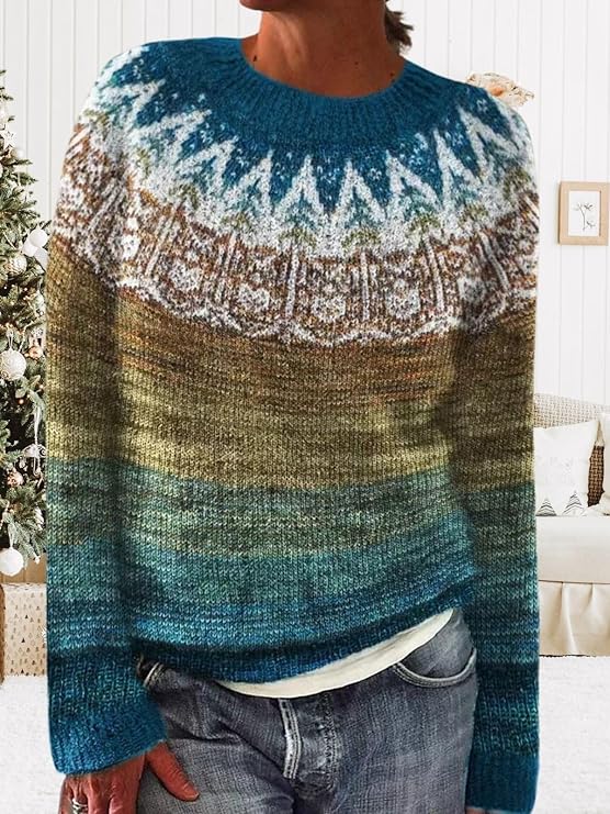 Pull douillet de style islandais pour temps froid