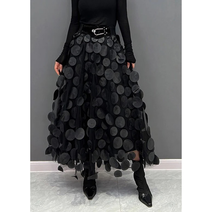 Jupe maxi à pois vintage classique