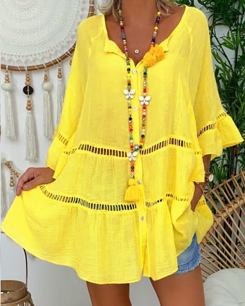 Gallery Print robe midi sans manches
