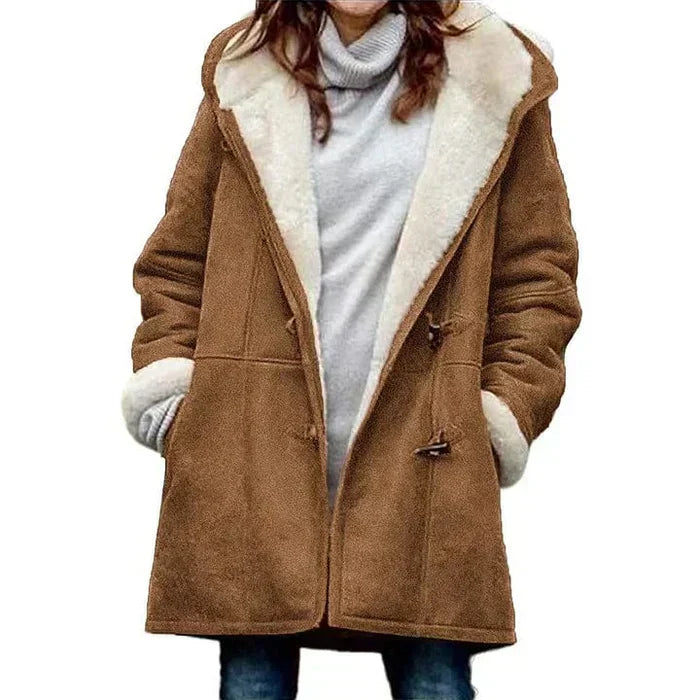 Manteau chaud à capuche et doublure polaire