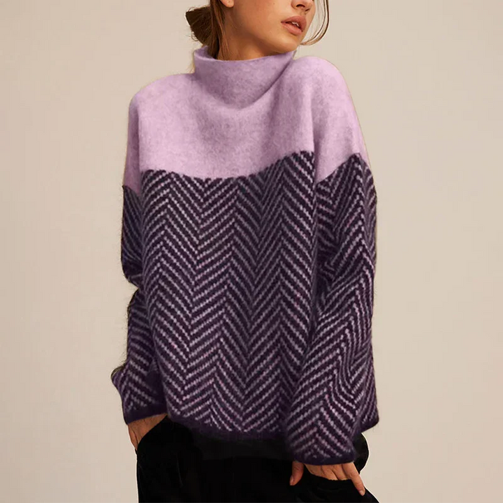 Elodie Pull en maille à col roulé confortable