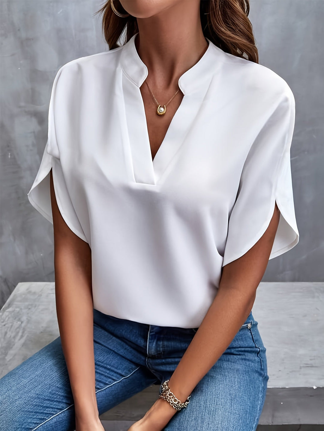 Blouse soyeuse, luxueuse et élégante