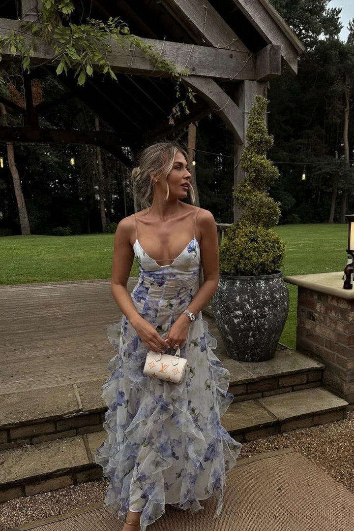 Robe élégante à ourlet volanté Flowy