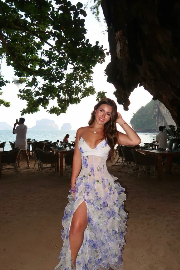 Robe élégante à ourlet volanté Flowy