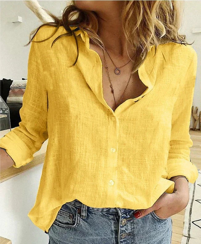 Blouse oversize avec fermeture à boutons