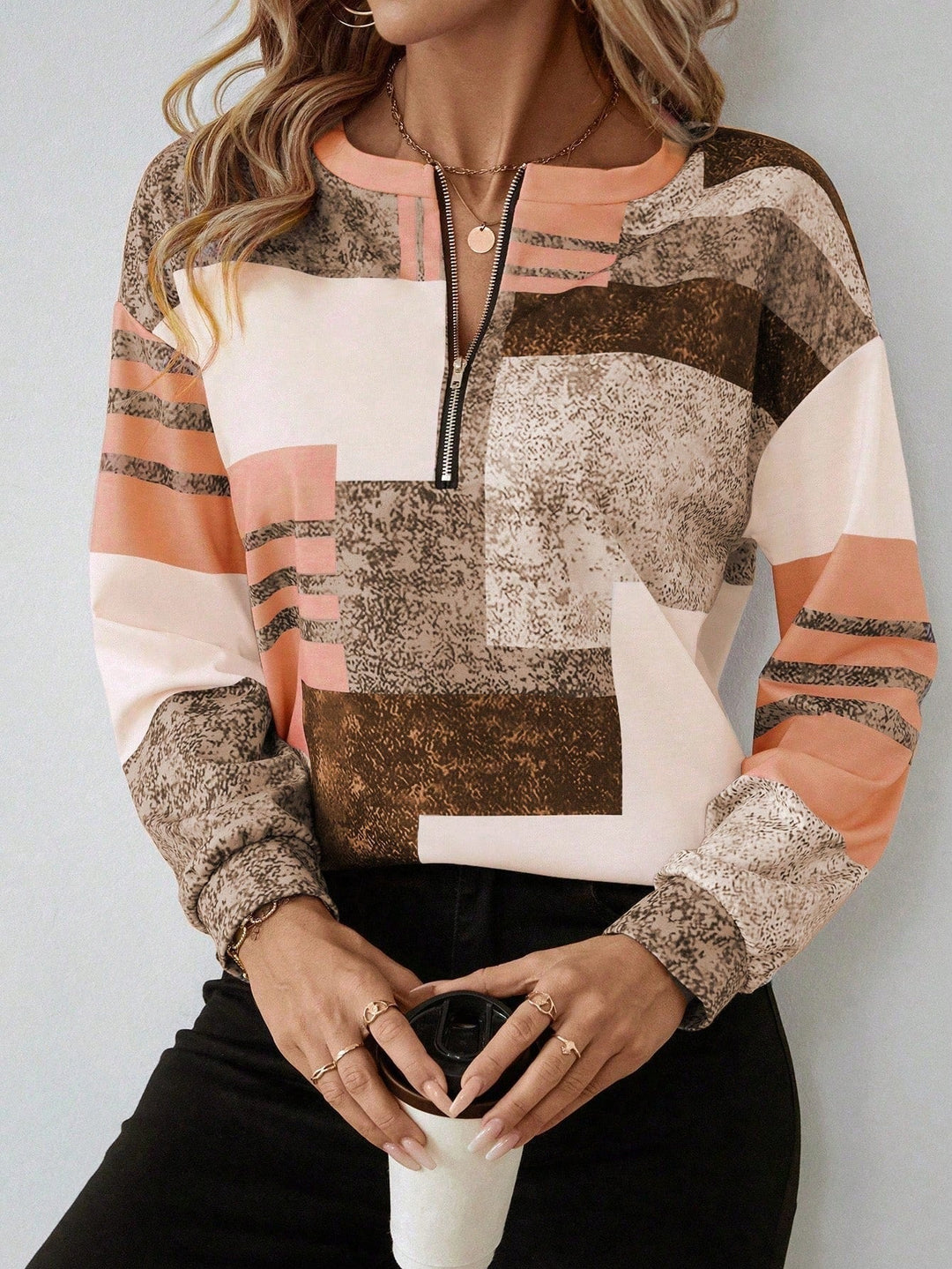 Pull-over à manches longues Chic Vintage