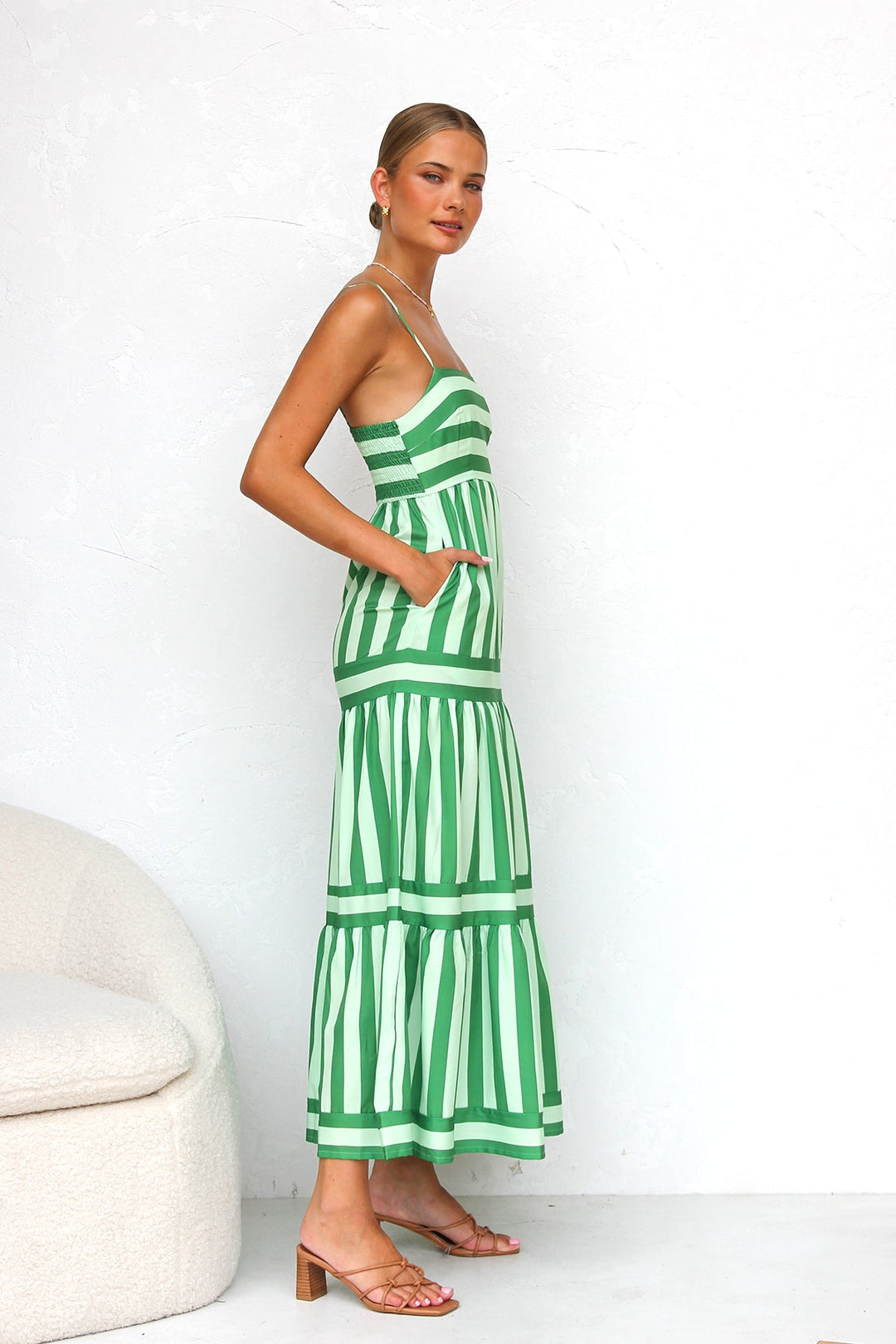 Robe de soirée longue et fluide