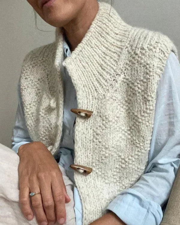 Cardigan sans manches en maille élégant