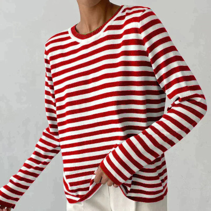 Sweatshirt à rayures pour femmes