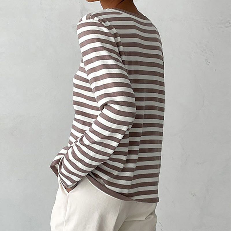 Sweatshirt à rayures pour femmes