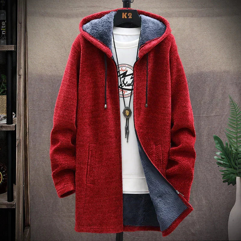 Veste en polaire élégante avec capuche et fermeture éclair
