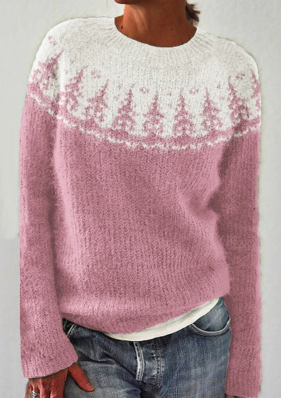 Pull en tricot de laine à motif islandais