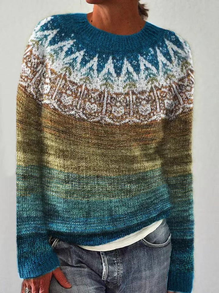 Pull douillet de style islandais pour temps froid