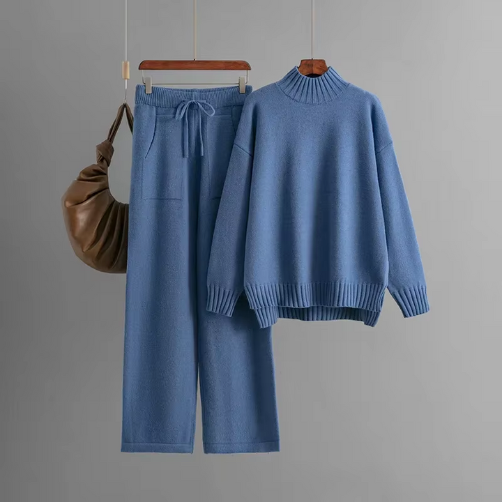 Ava™ – Pull élégant à manches longues et pantalon droit