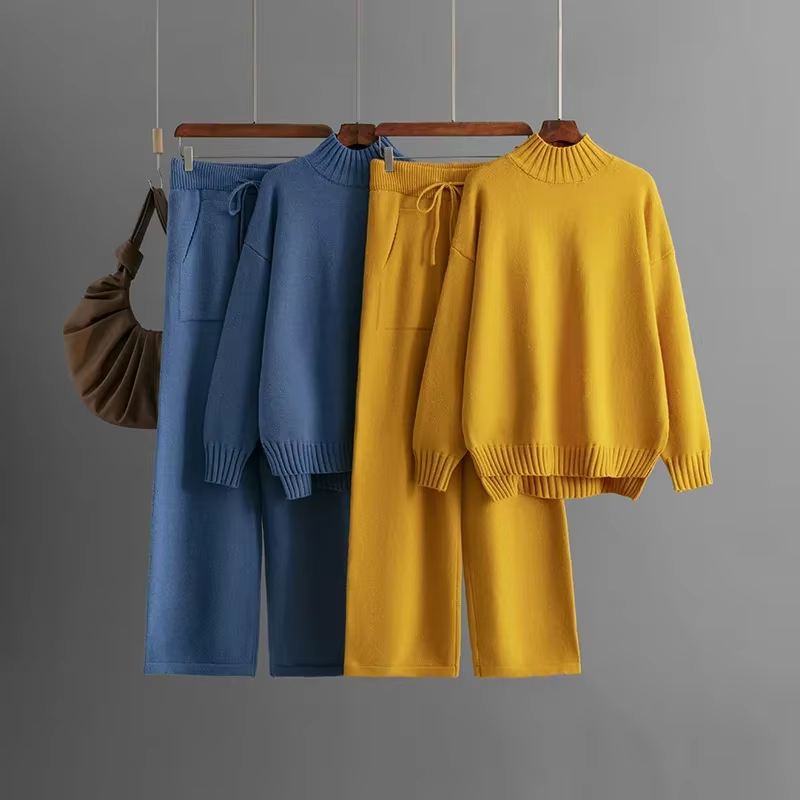 Ava™ – Pull élégant à manches longues et pantalon droit