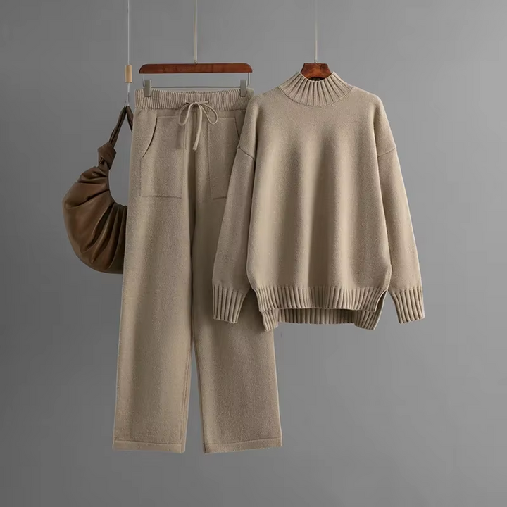 Ava™ – Pull élégant à manches longues et pantalon droit