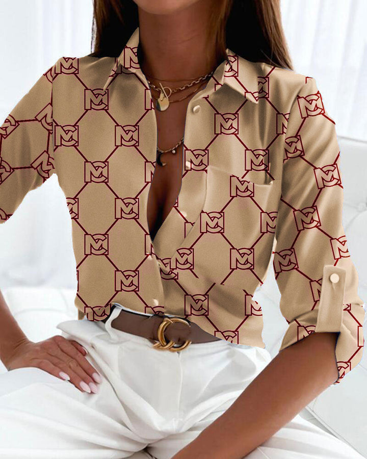 Chemise imprimée de mode féminine