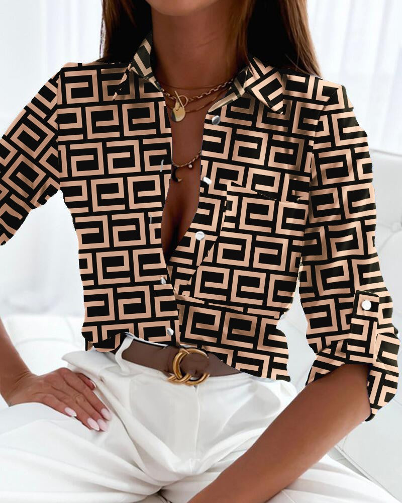 Chemise imprimée de mode féminine