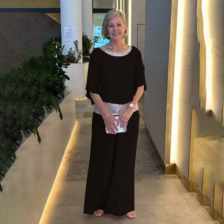 Costume à sequins chic avec un éclat raffiné