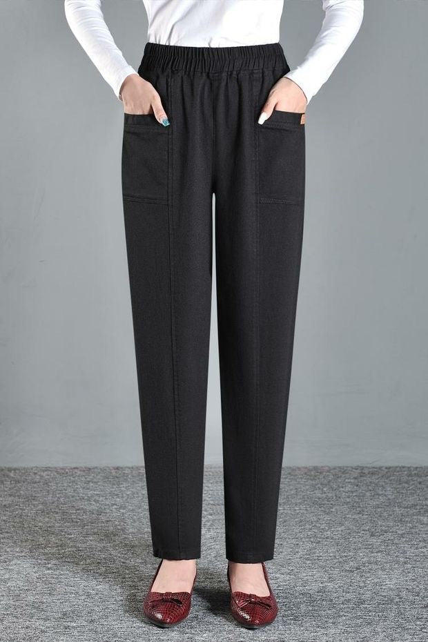 Pantalon droit taille haute
