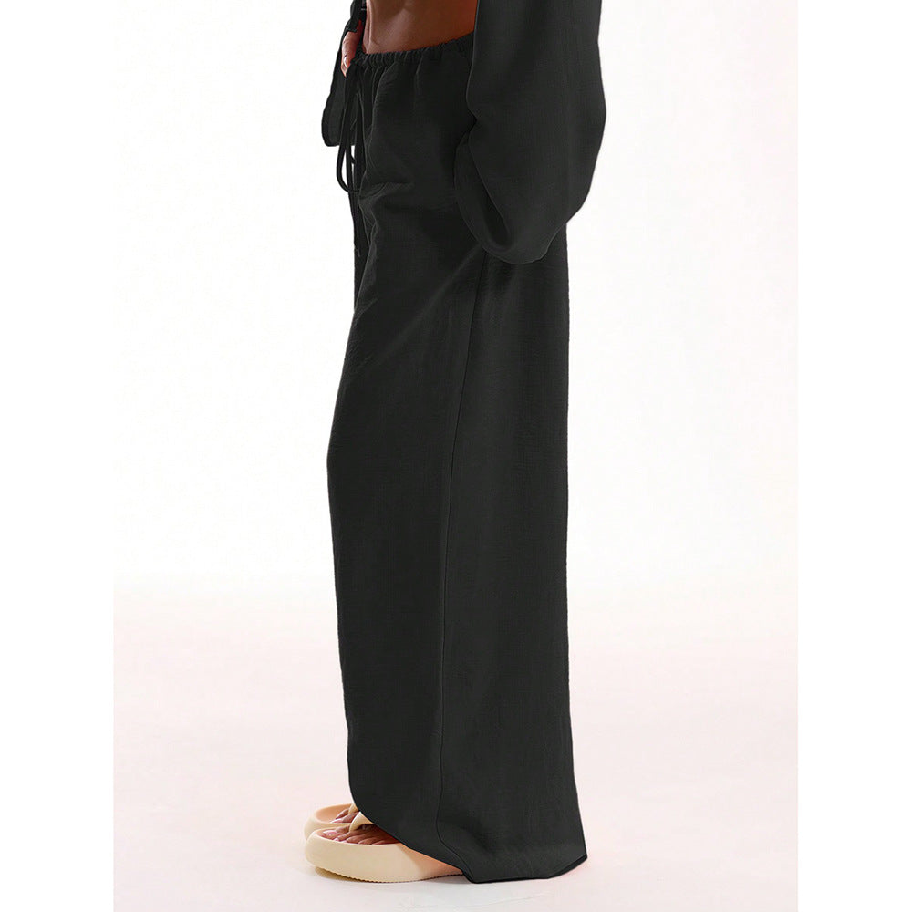 Pantalons coupe droite en Ice Silk pour femmes