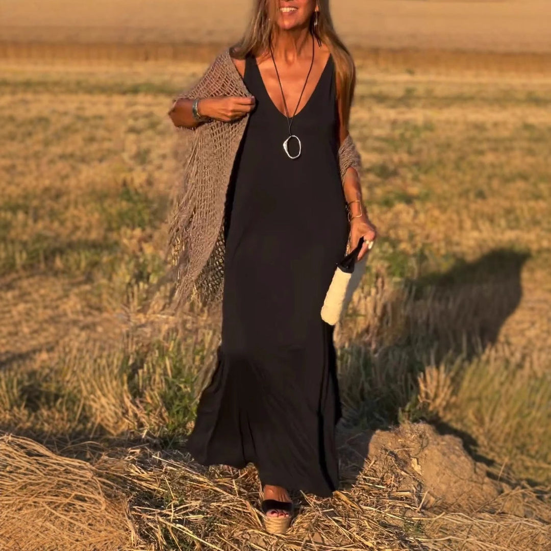 Robe mi-longue trapèze Blush Bloom
