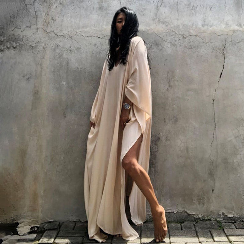 Robe midi à coupe décontractée pour les vacances