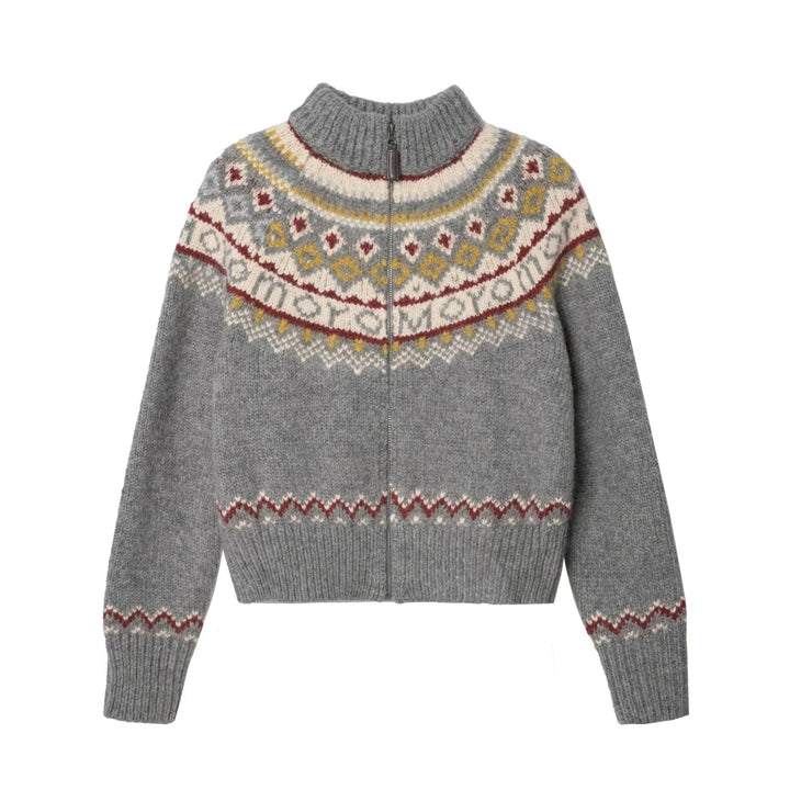 Pull en maille à col montant pour femme