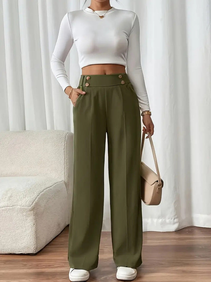 Pantalon taille haute élégant