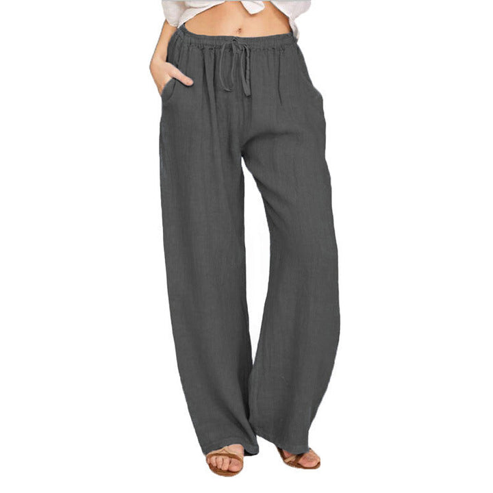 Pantalons coupe droite en Ice Silk pour femmes