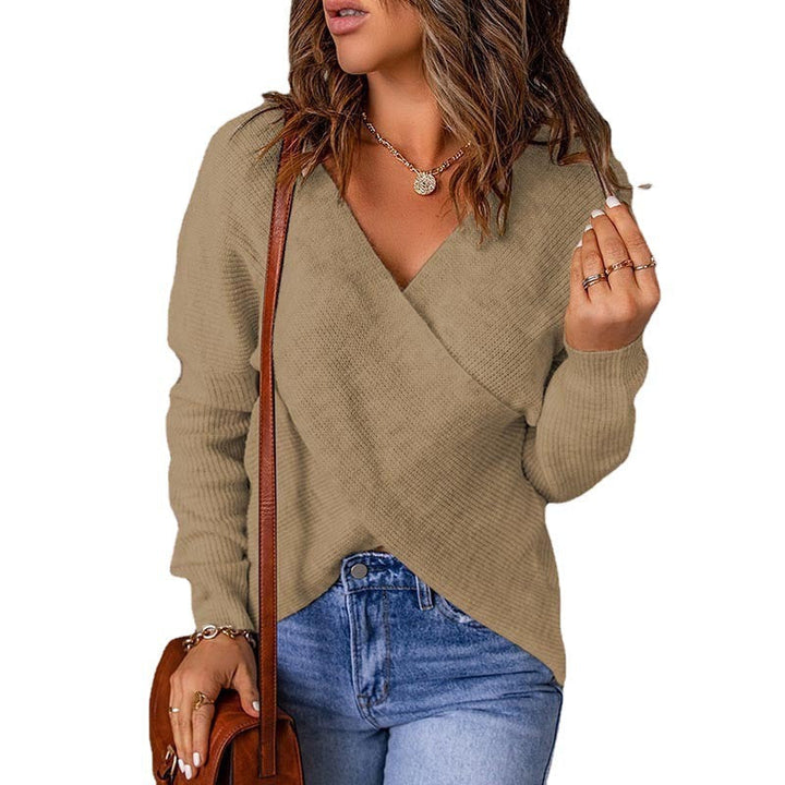 Pull à mailles croisées femme