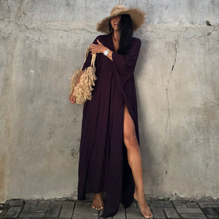 Robe midi à coupe décontractée pour les vacances