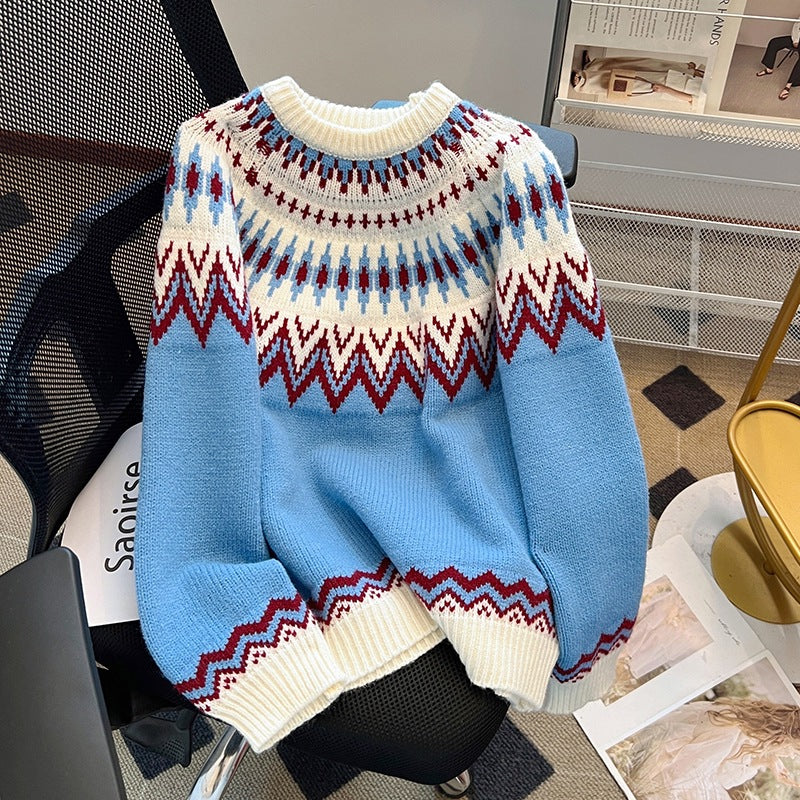 Pull en maille à motif nordique