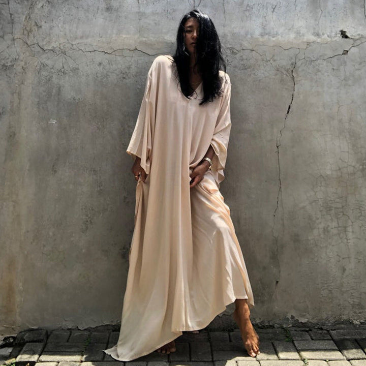 Robe midi à coupe décontractée pour les vacances