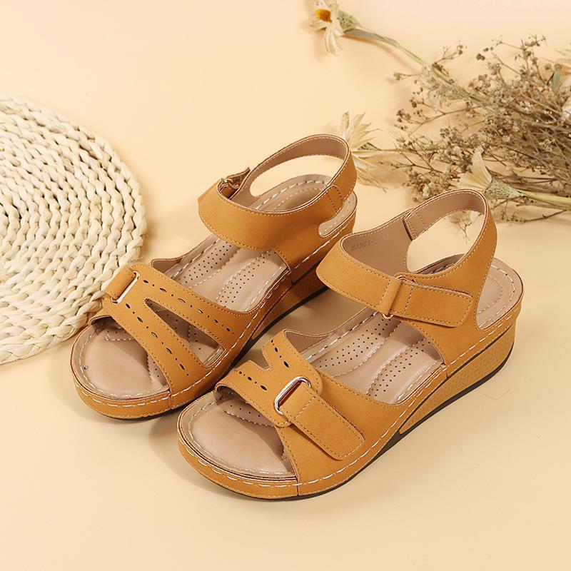 Sandales confortables à talon compensé