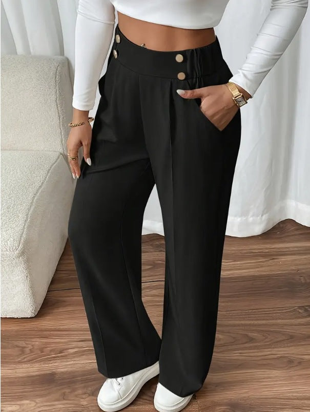 Pantalon taille haute élégant