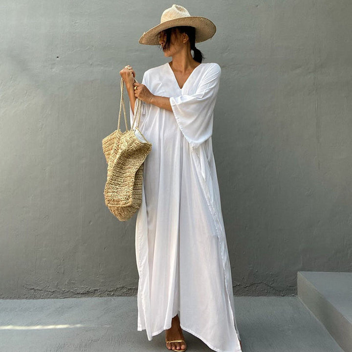 Robe midi à coupe décontractée pour les vacances