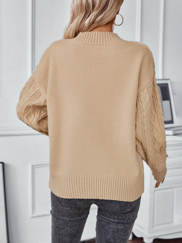 Drizzle pull‑over en maille torsadée