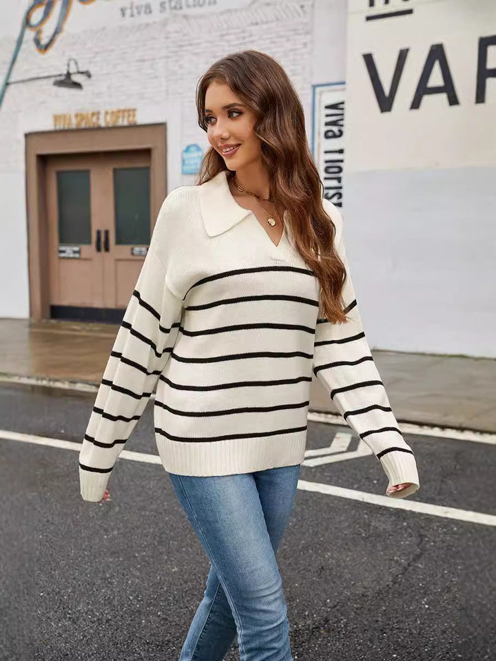 Pull rayé pour femme