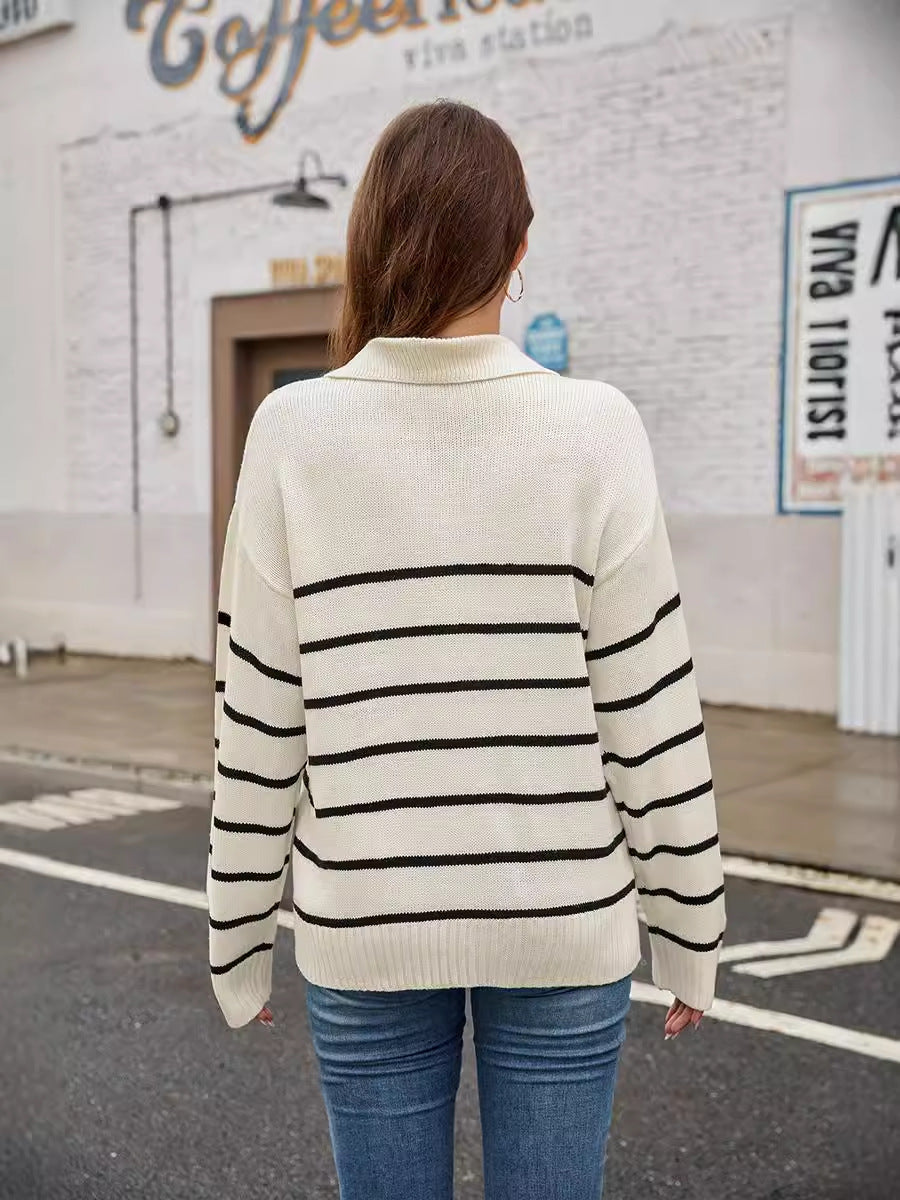 Pull rayé pour femme