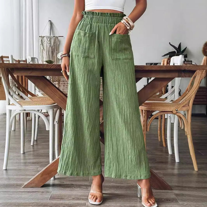 Pantalon décontracté à jambe droite