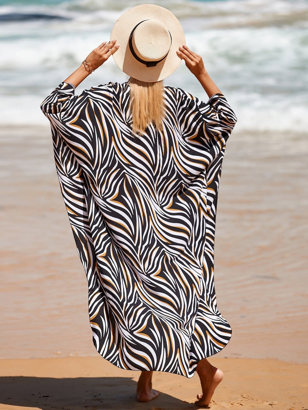 Robe en lin aérée, ton bois flotté
