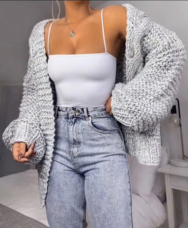 Cardigan en mohair épais pour femme