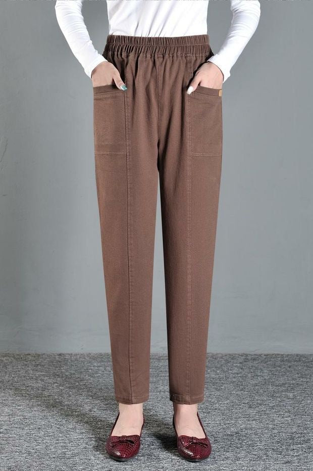 Pantalon droit taille haute