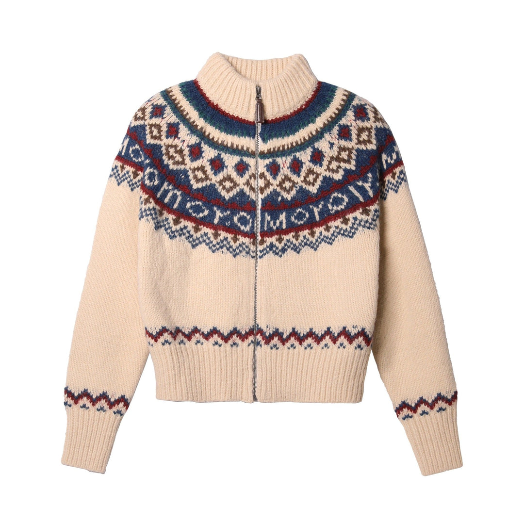 Pull en maille à col montant pour femme