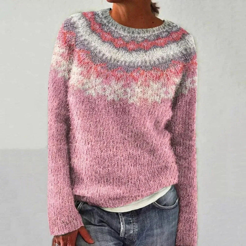 Pull chaud à motifs géométriques saisissants