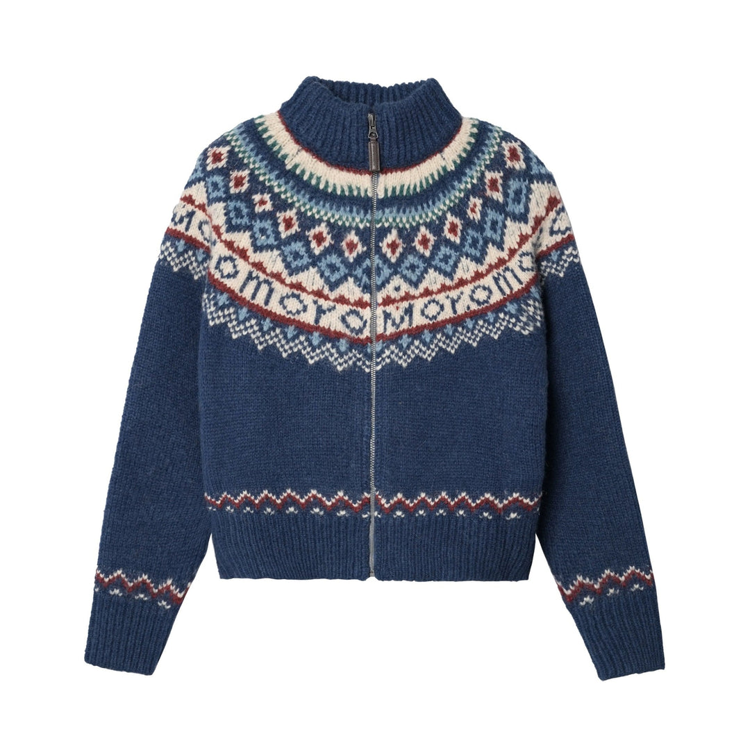 Pull en maille à col montant pour femme