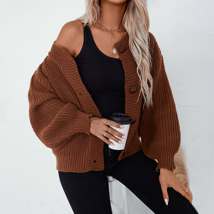 Cardigan en maille boutonné pour femme