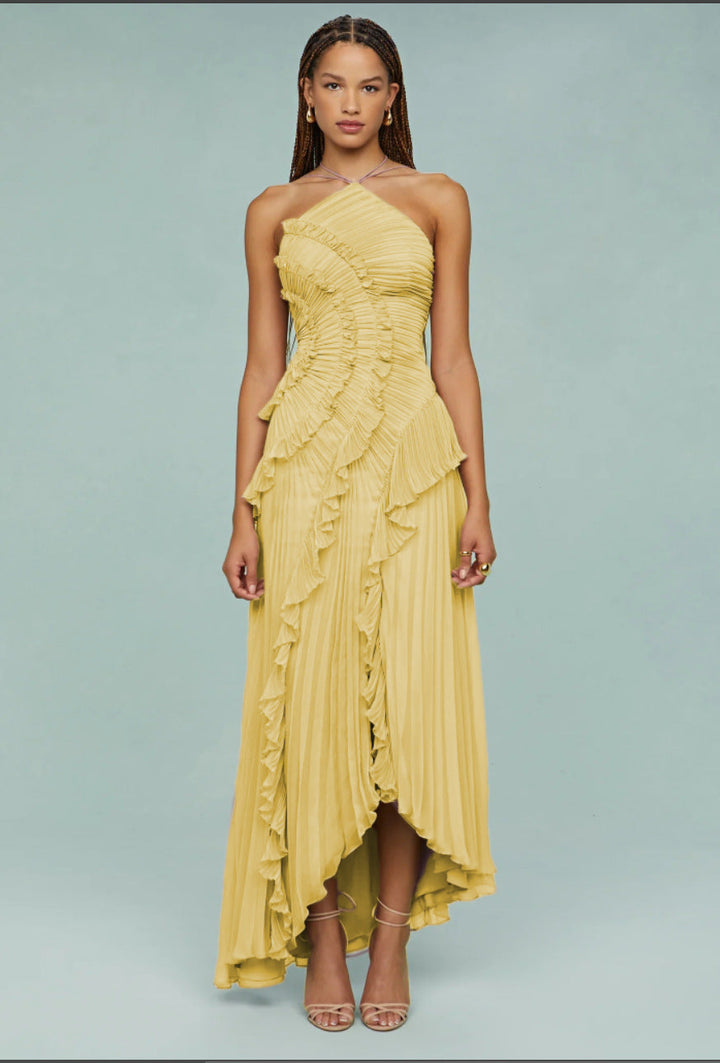 Robe en mousseline plissée amincissante – L'indispensable fluide des escapades en bord de mer