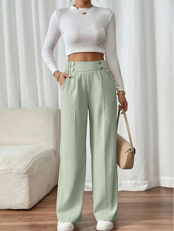 Pantalon taille haute élégant